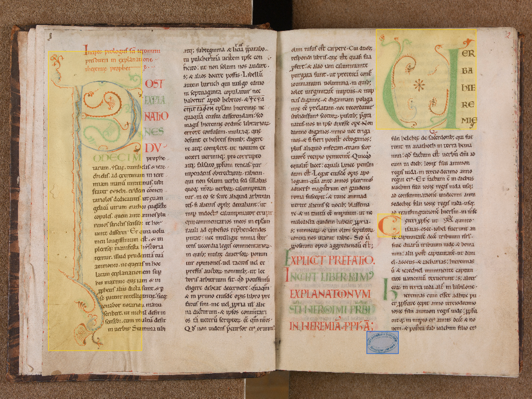 Two-page scan with both pages annotated