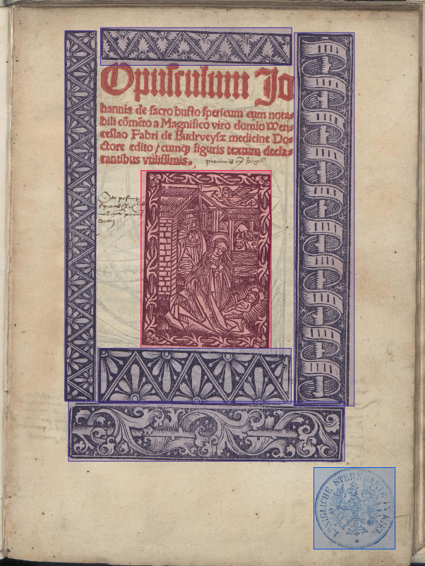 Decorative elements cut into separate annotations