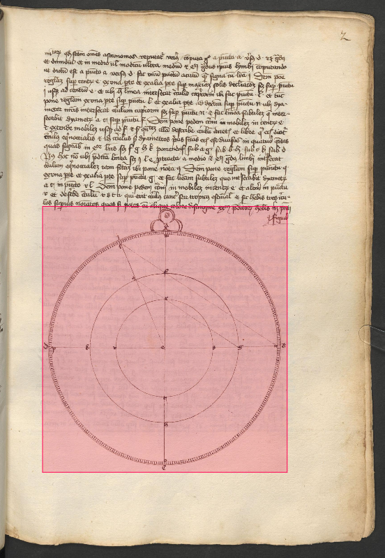 Astronomy manuscript with mathematical diagrams