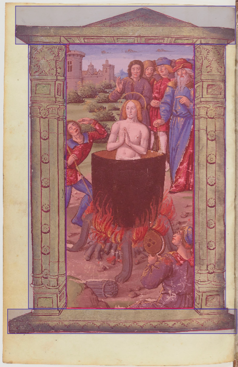 Illustration surrounded by an ornamented frame