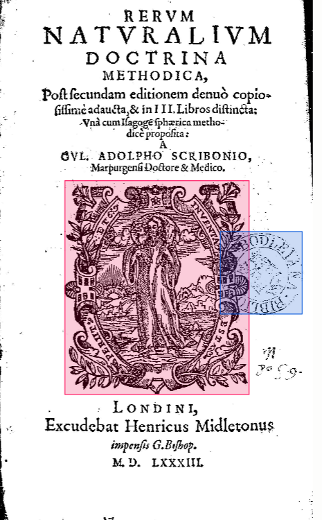 Printer's mark on a title page