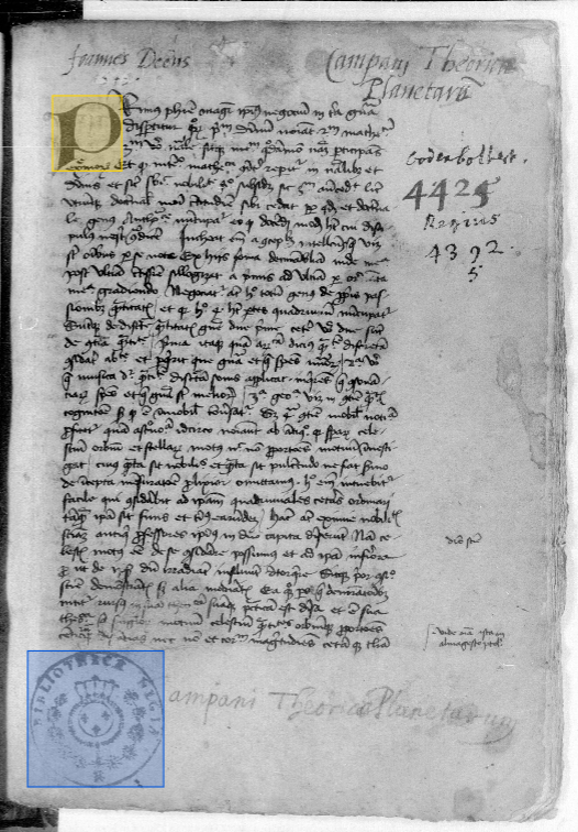 Stamp covering an older handwritten ex-libris