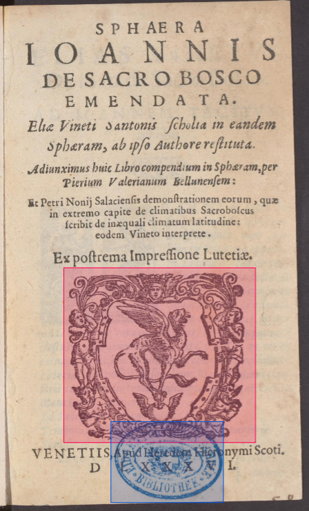 Stamp on a title page