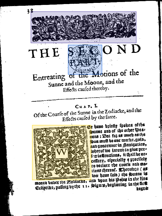 Stamp on a first page