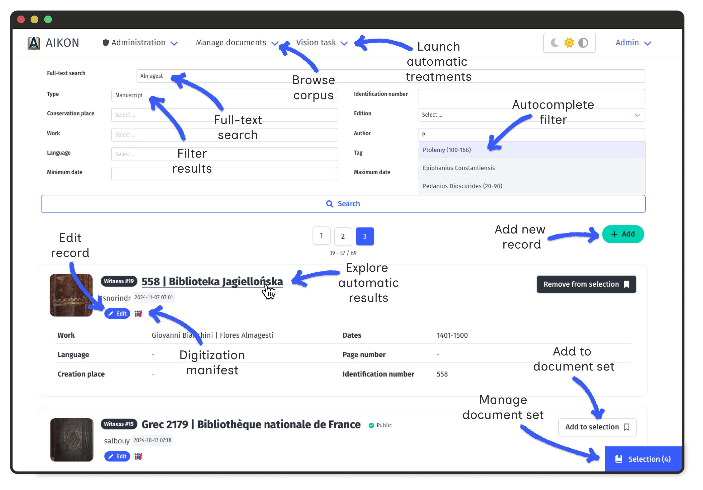 Witness list screenshot