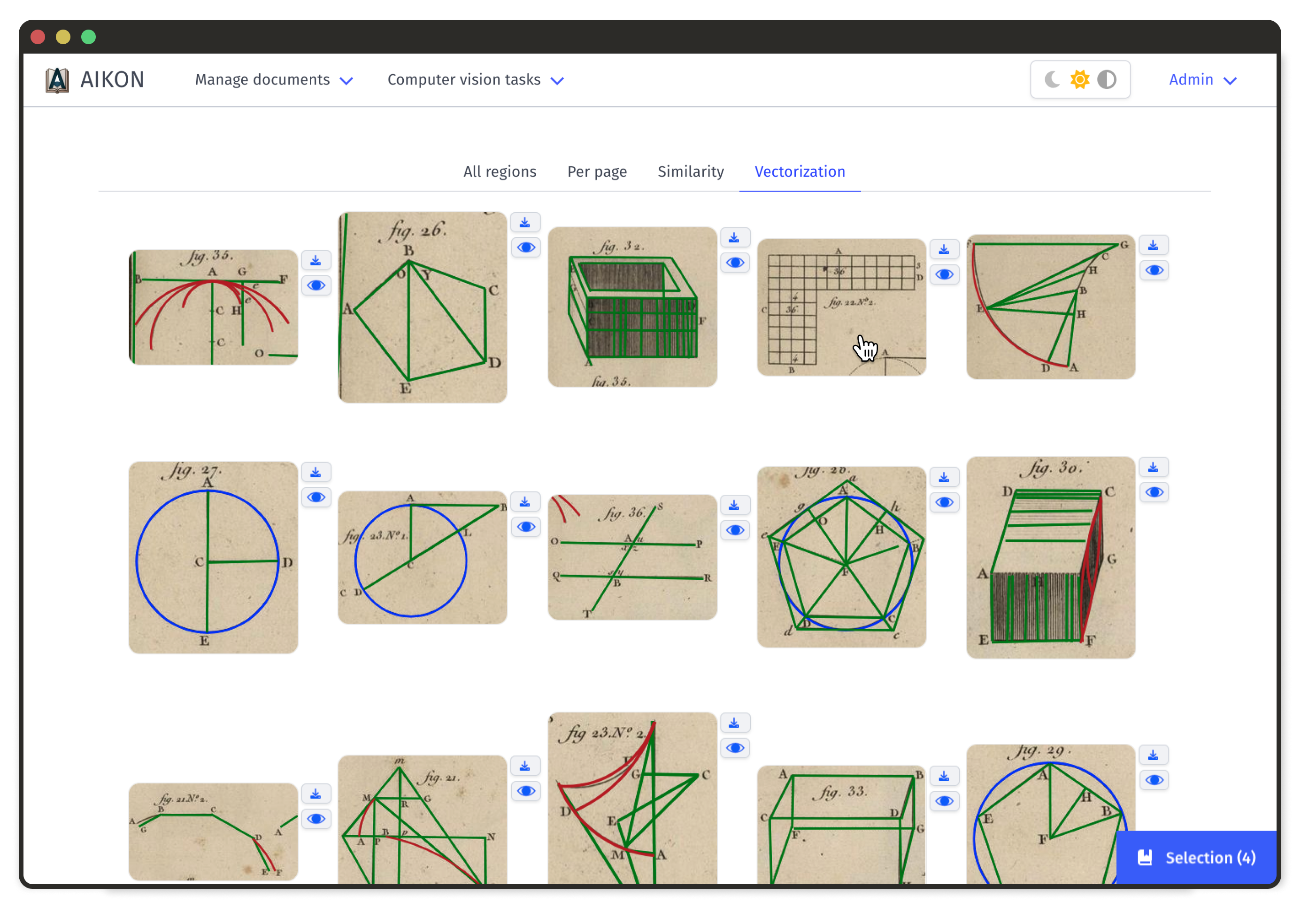 Vectorization view screenshot