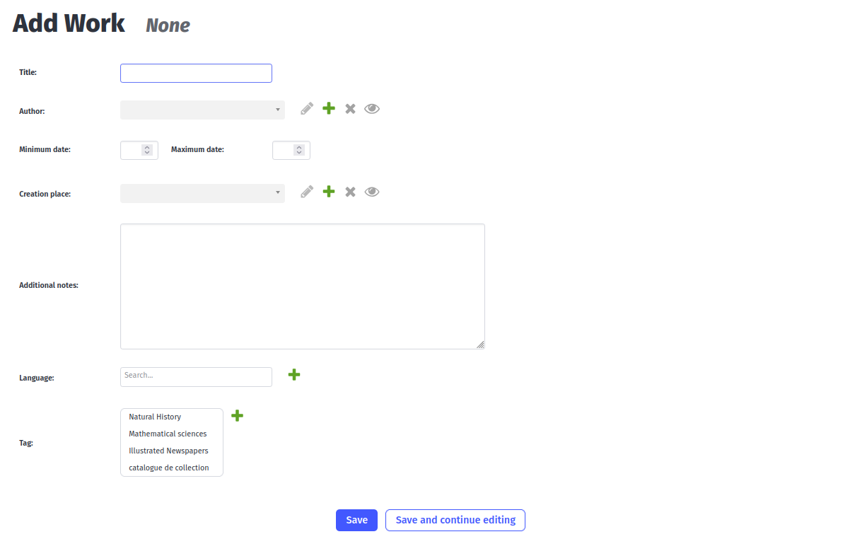 Series form screenshot