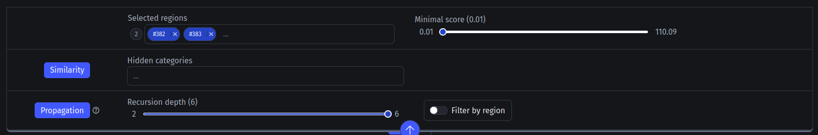 Similarity toolbar screenshot