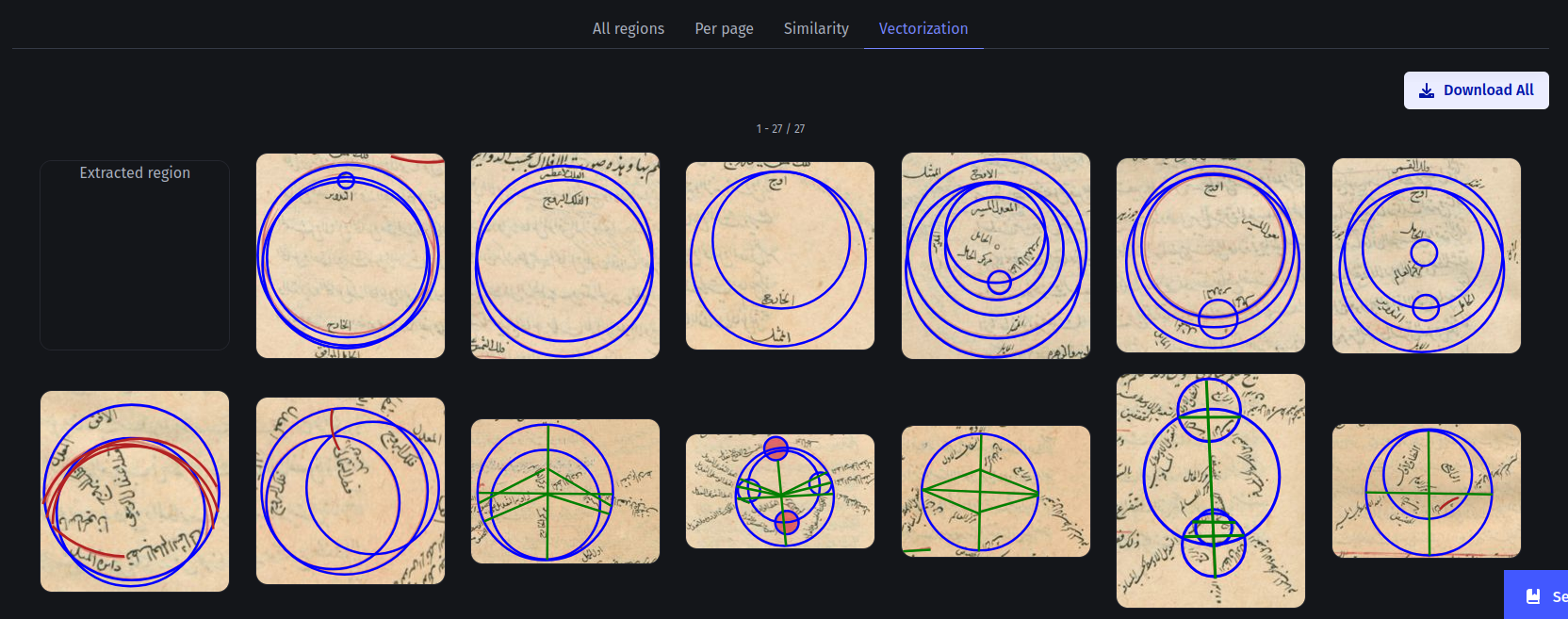 Vectorization interface screenshot